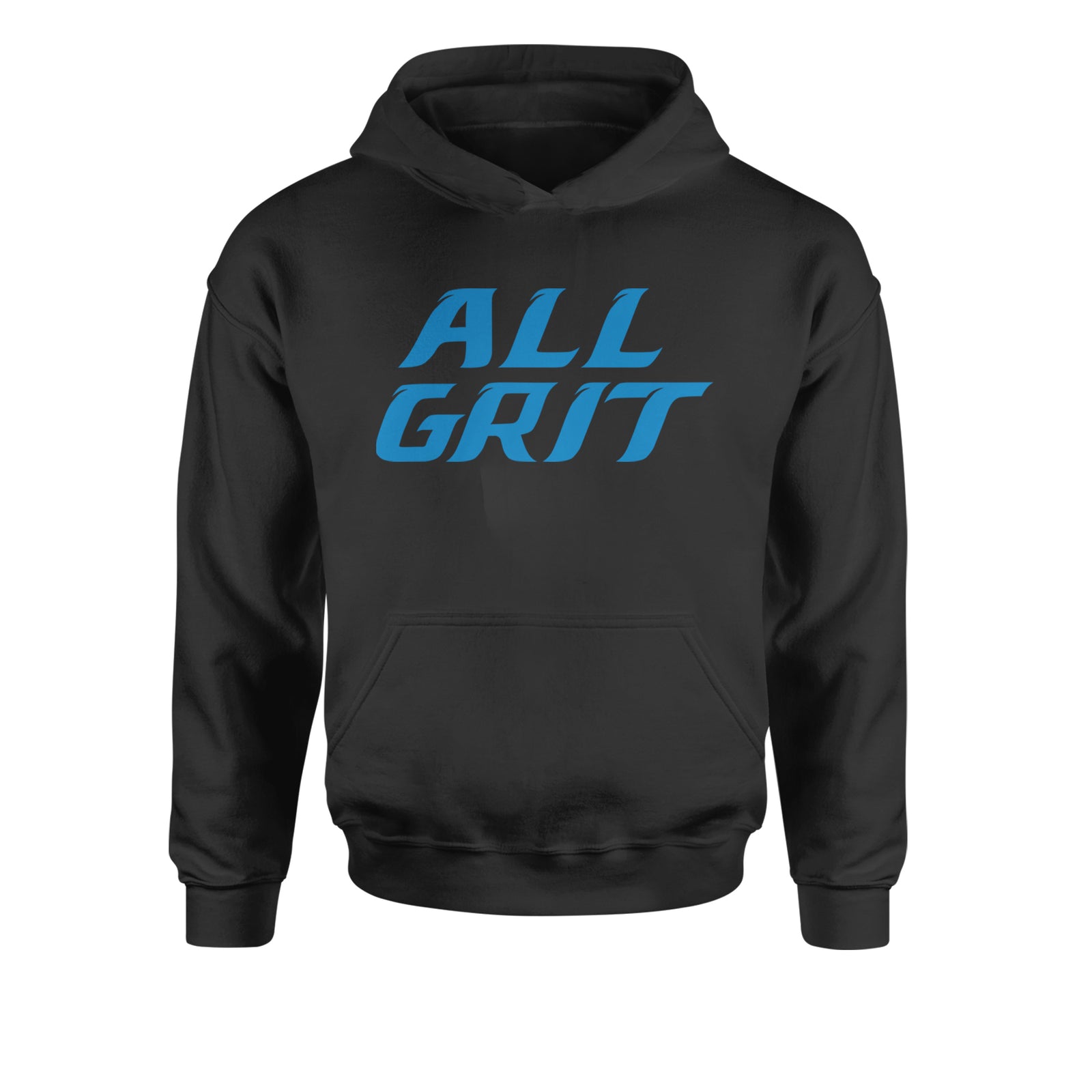 All Grit Detroit Football Youth-Sized Hoodie Black
