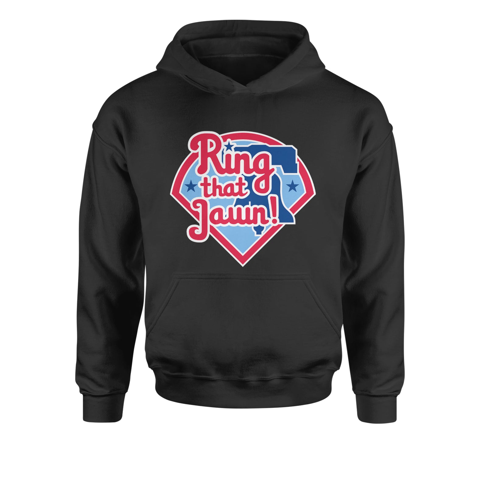 Ring That Jawn Philly Baseball Youth-Sized Hoodie Black