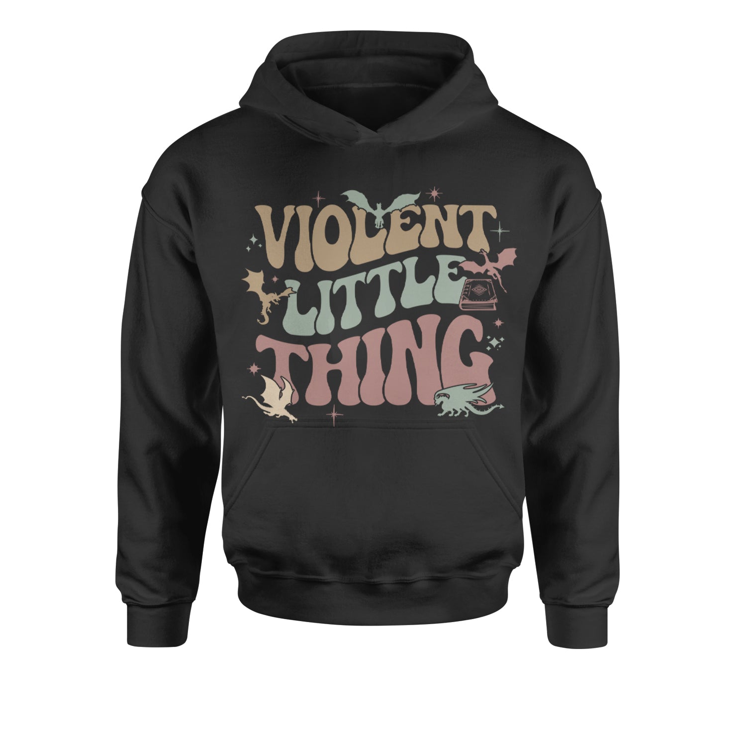 Violent Little Thing Dragon Youth-Sized Hoodie Charcoal Grey