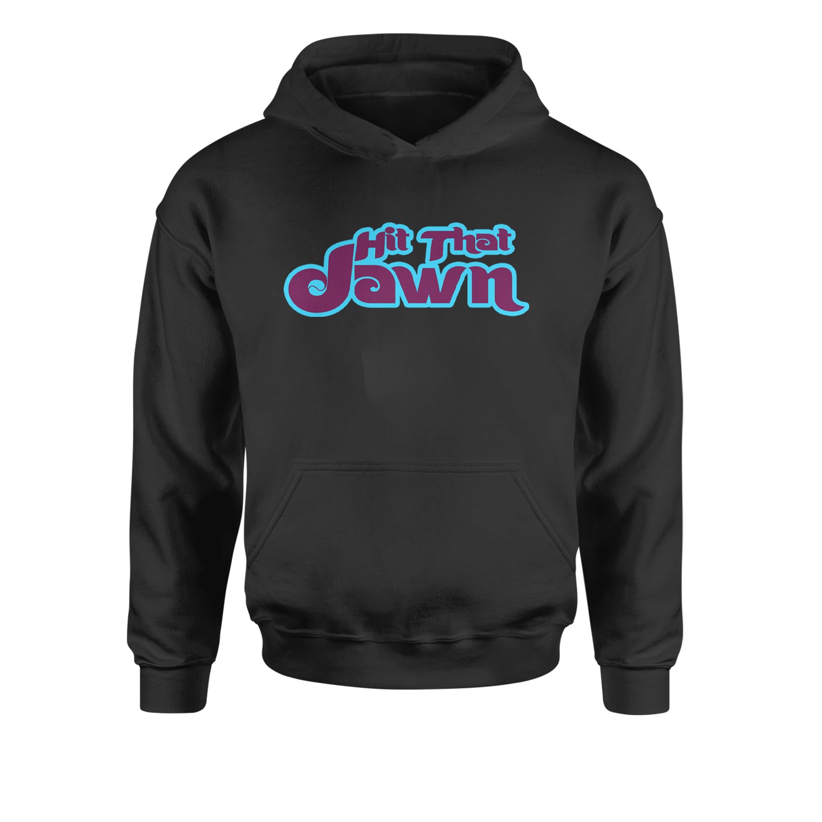 Hit That Jawn Philly Baseball Youth-Sized Hoodie Teal