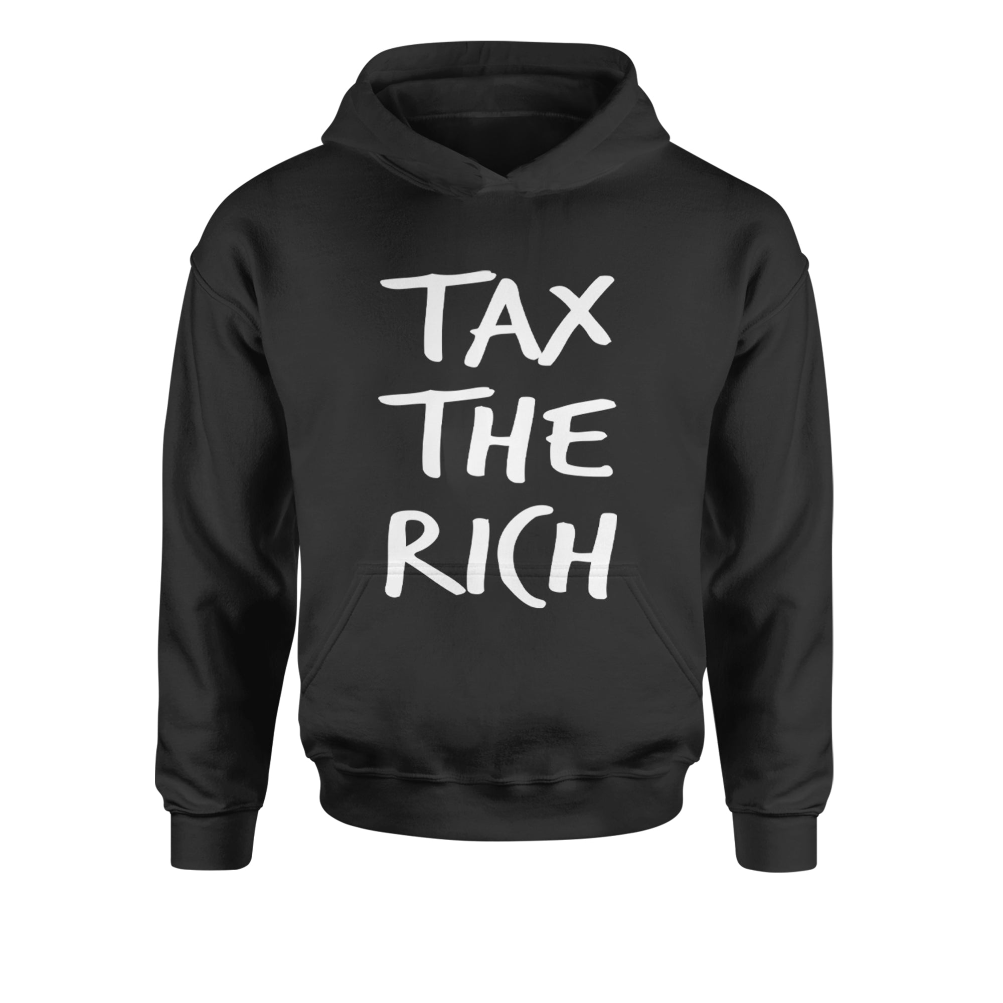 Tax the Rich Protest Wealth Inequality Youth-Sized Hoodie Black