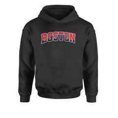 Boston City Pride Skyline Youth-Sized Hoodie Black