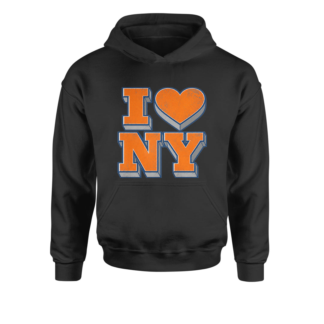 New York City Pride Heart Youth-Sized Hoodie Black