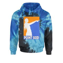 Point God Cunningham Basketball Pointing Meme  Youth-Sized Hoodie Tie-Dye Blue Ocean