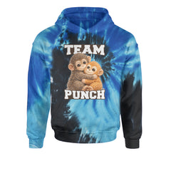 Team Punch Panchi-kun Monkey Youth-Sized Hoodie Tie-Dye Blue Ocean