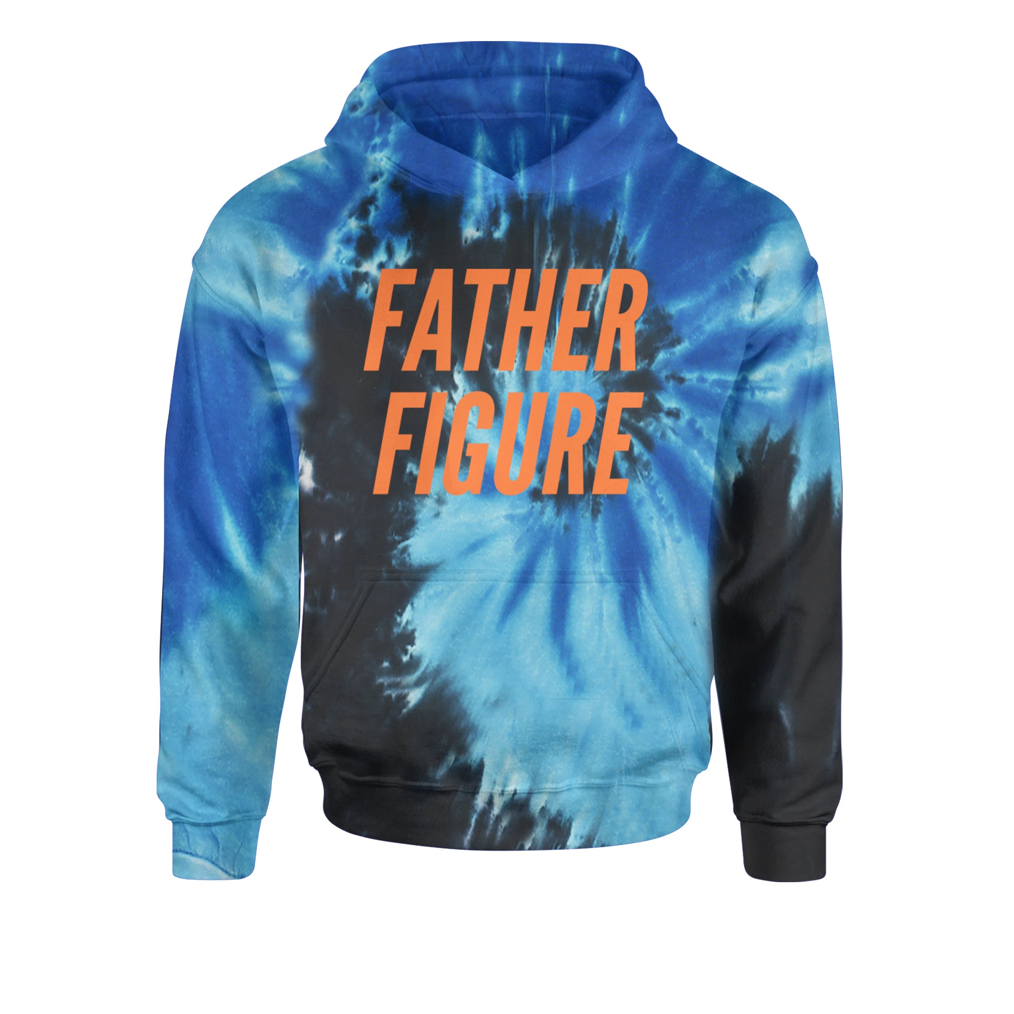 Father Figure Youth-Sized Hoodie Tie-Dye Blue Ocean