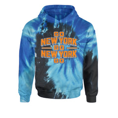 Go New York Go Basketball Youth-Sized Hoodie Tie-Dye Blue Ocean