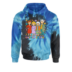 Golden Forever Golden Girls Youth-Sized Hoodie Tie-Dye Blue Ocean