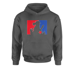 Philly Baseball Phan graphic on Kids' Heavyweight Fleece Pullover Hoodie in Charcoal Grey