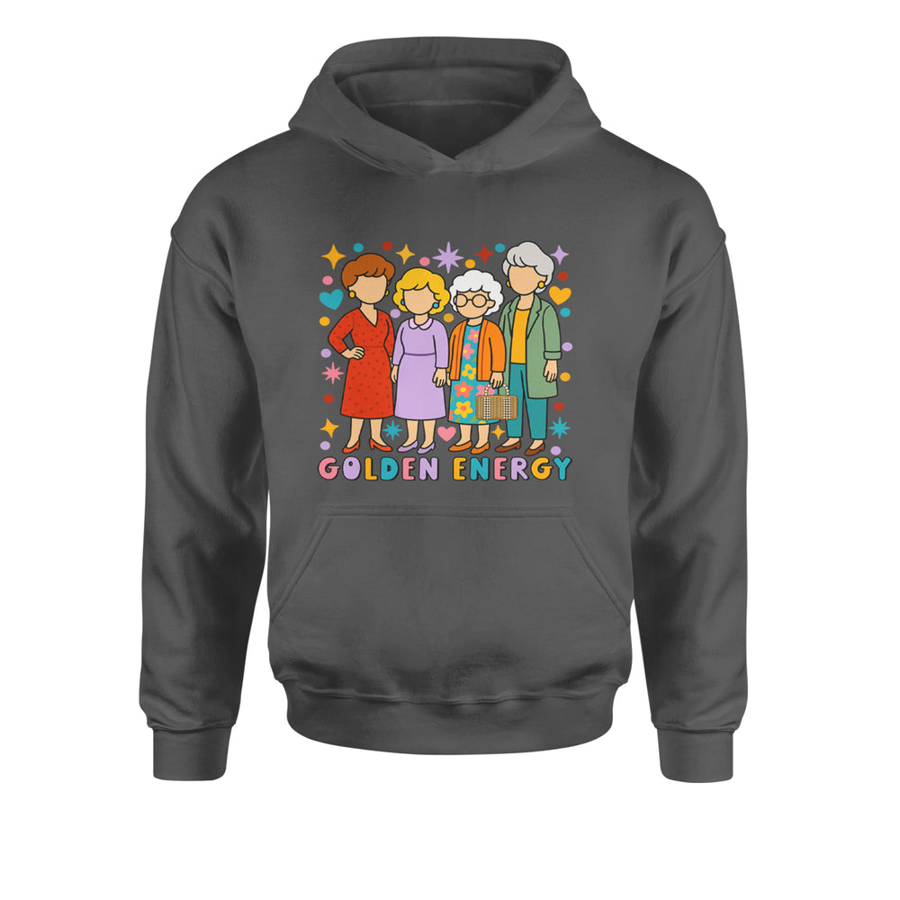 Golden Forever Golden Girls Youth-Sized Hoodie Charcoal Grey
