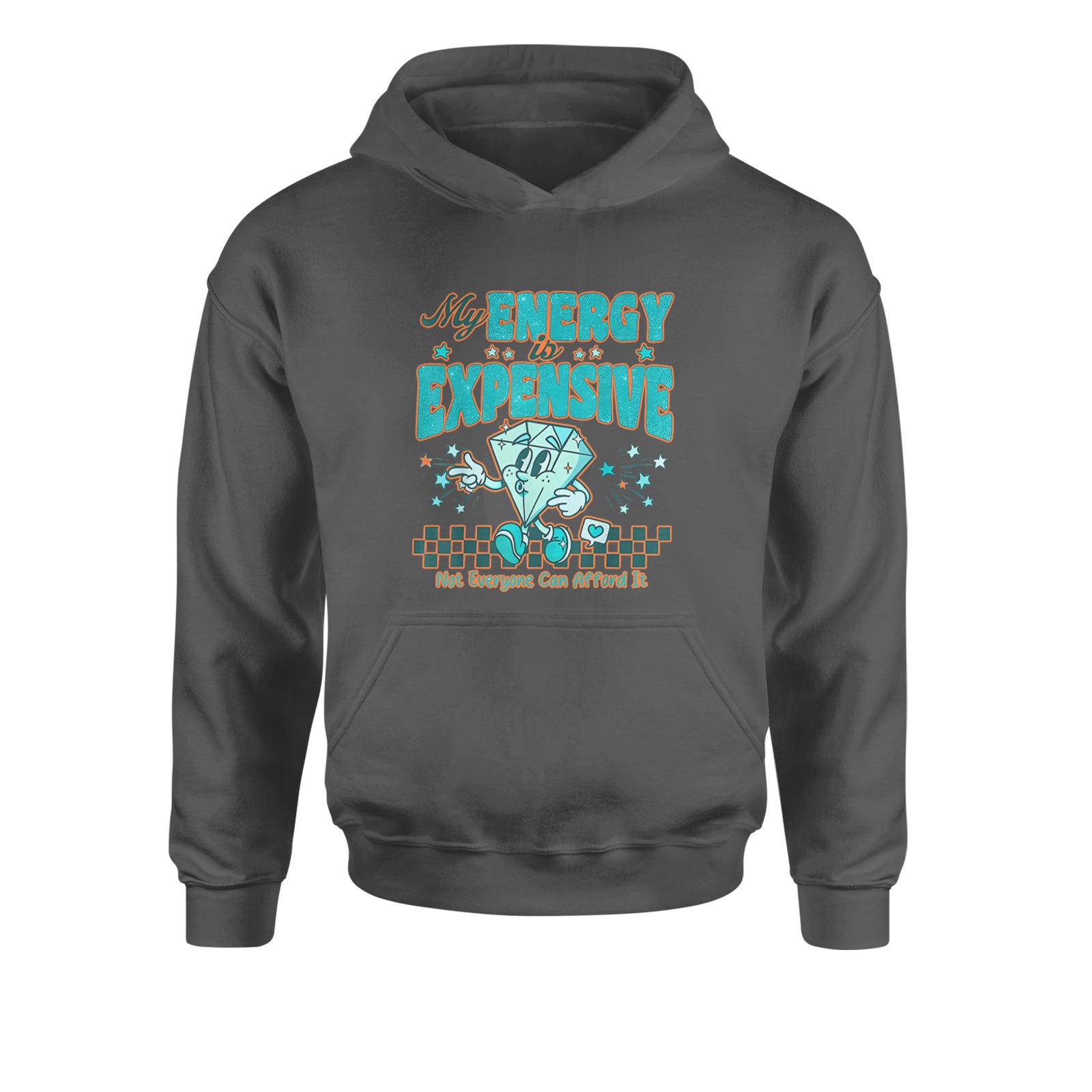 Diamond My Energy Is Expensive Youth-Sized Hoodie Black