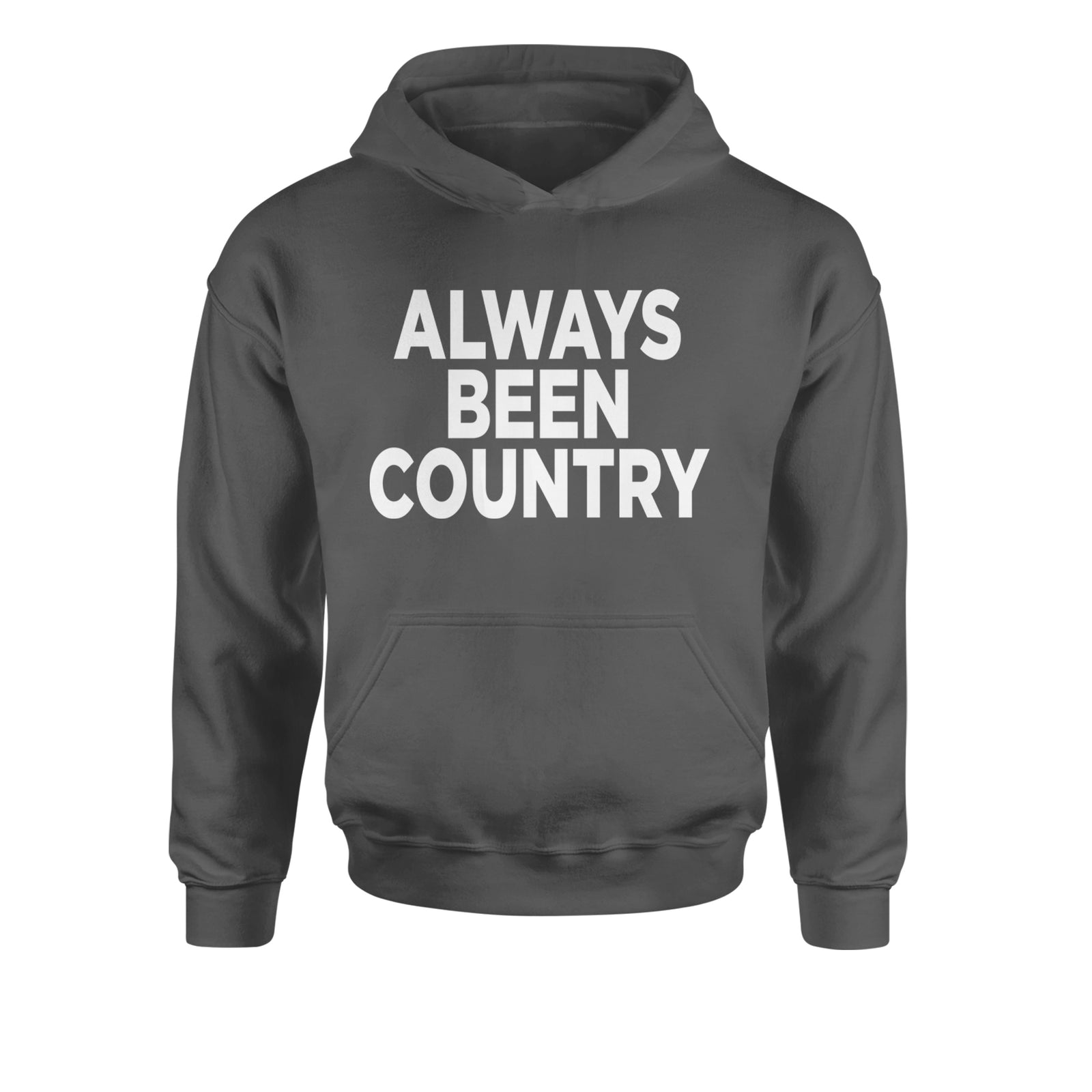 Always Been Country Music Youth-Sized Hoodie Black