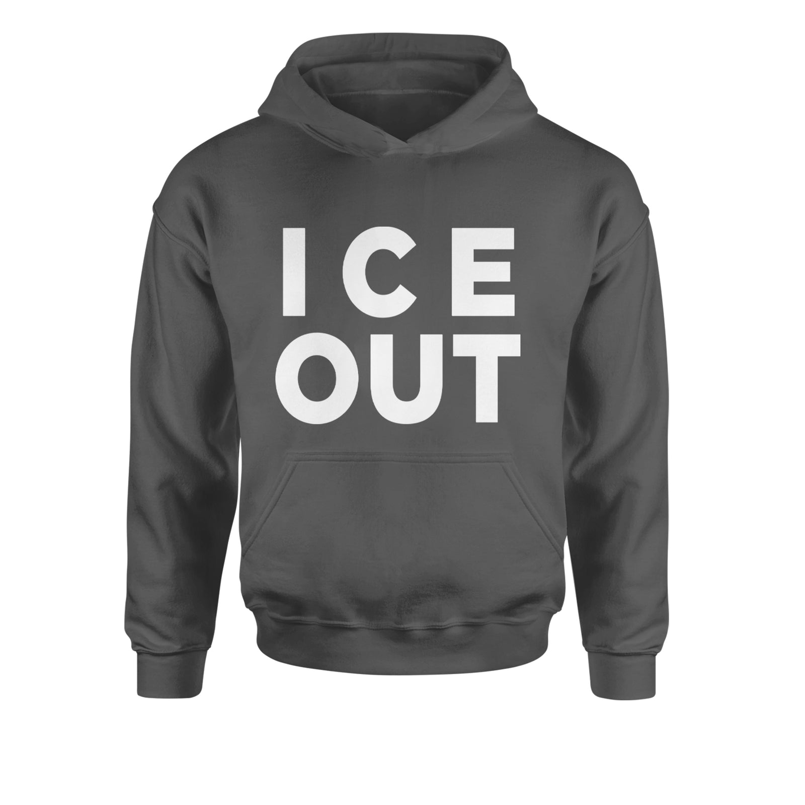 Ice Out Protest Youth-Sized Hoodie Black