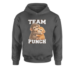 Team Punch Panchi-kun Monkey Youth-Sized Hoodie Charcoal Grey