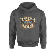 Tennessee Legend Country Music Dolly Youth-Sized Hoodie Charcoal Grey