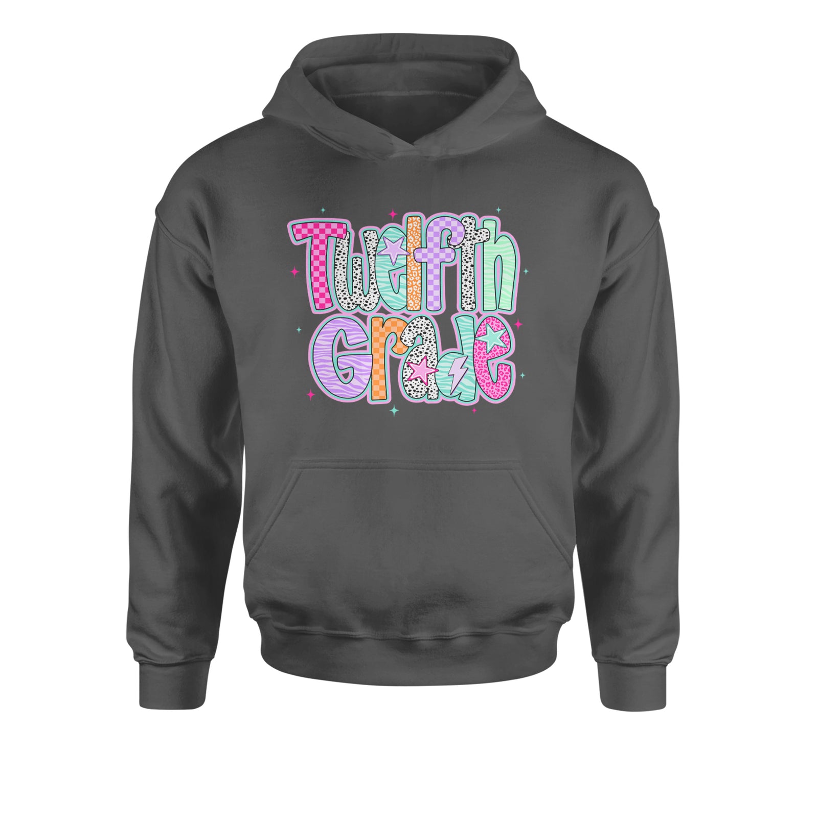 Senior Year Colorful Back to School Youth-Sized Hoodie Black