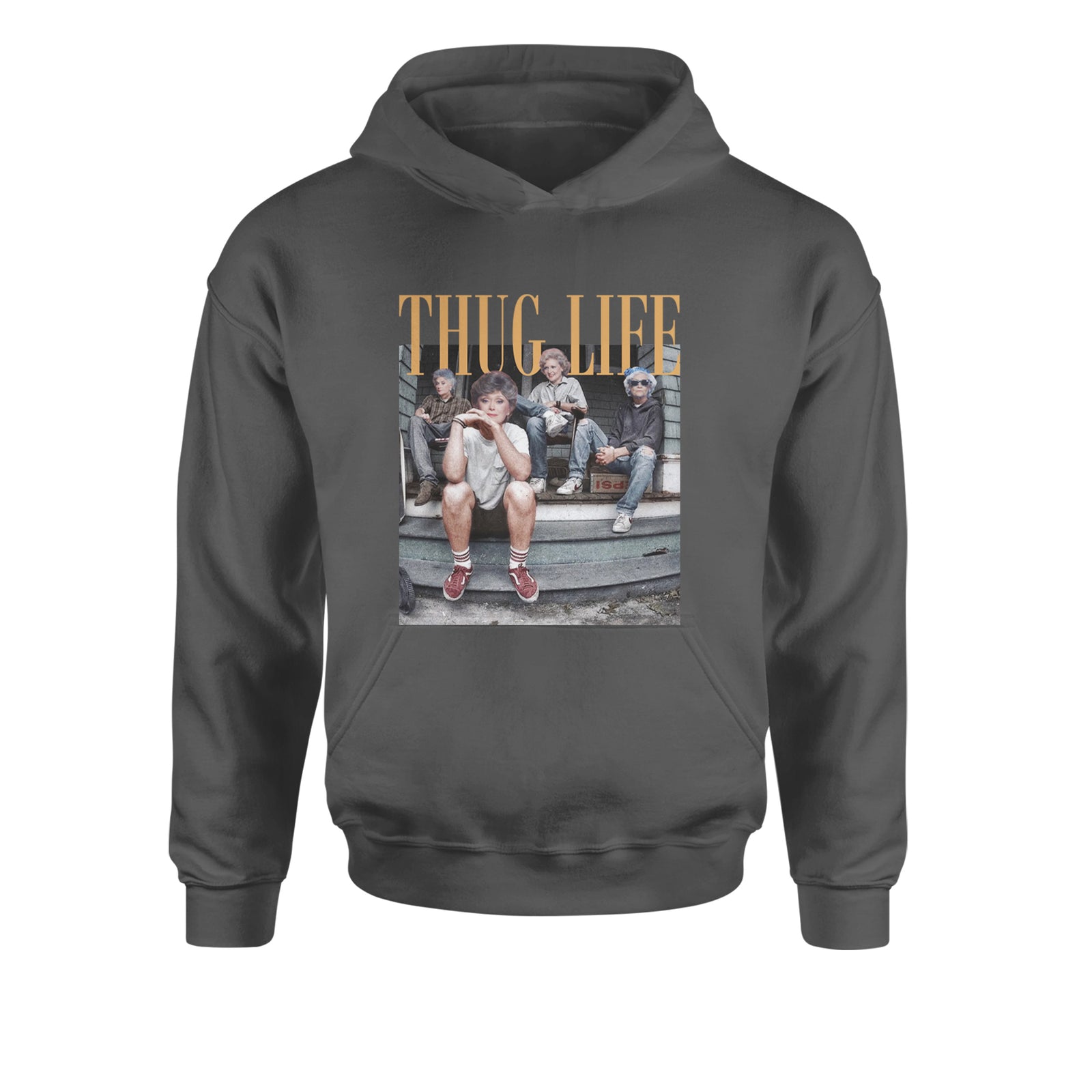 Golden Girls Thug Life Street Youth-Sized Hoodie Black