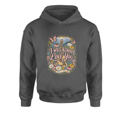 I Will Always Love You Dolly Youth-Sized Hoodie Charcoal Grey