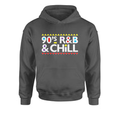 90s R&B and Chill Retro Throwback Youth-Sized Hoodie Charcoal Grey
