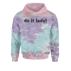 Do It Lady Viral Meme Youth-Sized Hoodie Tie-Dye Cotton Candy