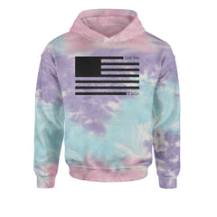 Redacted American Flag Youth-Sized Hoodie Tie-Dye Cotton Candy