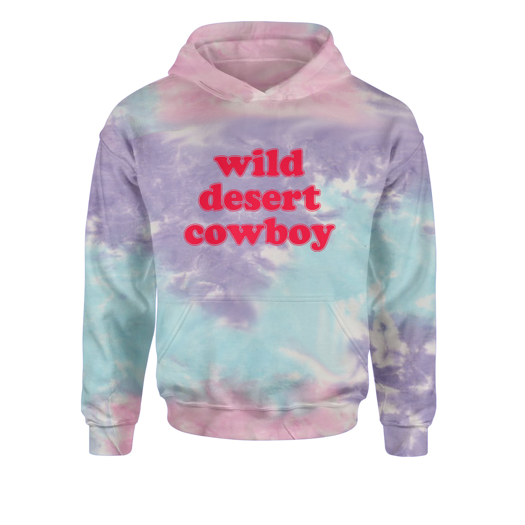 Wild Desert Cowboy Country Youth-Sized Hoodie Tie-Dye Cotton Candy