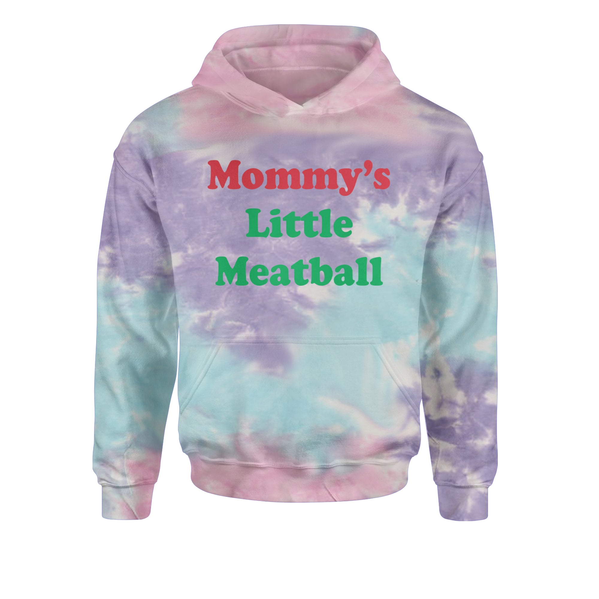 Mommy's Little Meatball Love Island Youth-Sized Hoodie Tie-Dye Cotton Candy