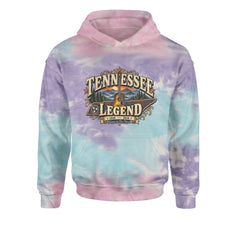 Tennessee Legend Country Music Dolly Youth-Sized Hoodie Tie-Dye Cotton Candy