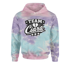 Team Ciara Scamanda Broken Heart Youth-Sized Hoodie Tie-Dye Cotton Candy