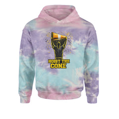 Hoist The Cone Pittsburgh Pride Youth-Sized Hoodie Tie-Dye Cotton Candy