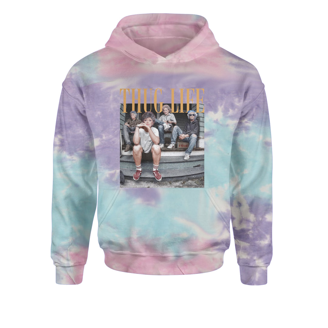 Golden Girls Thug Life Street Youth-Sized Hoodie Tie-Dye Cotton Candy