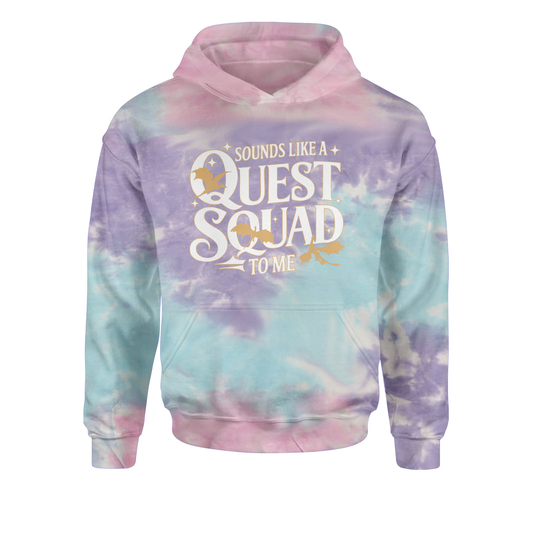 Sounds Like A Quest Squad To Me Empyrean Youth-Sized Hoodie Tie-Dye Cotton Candy