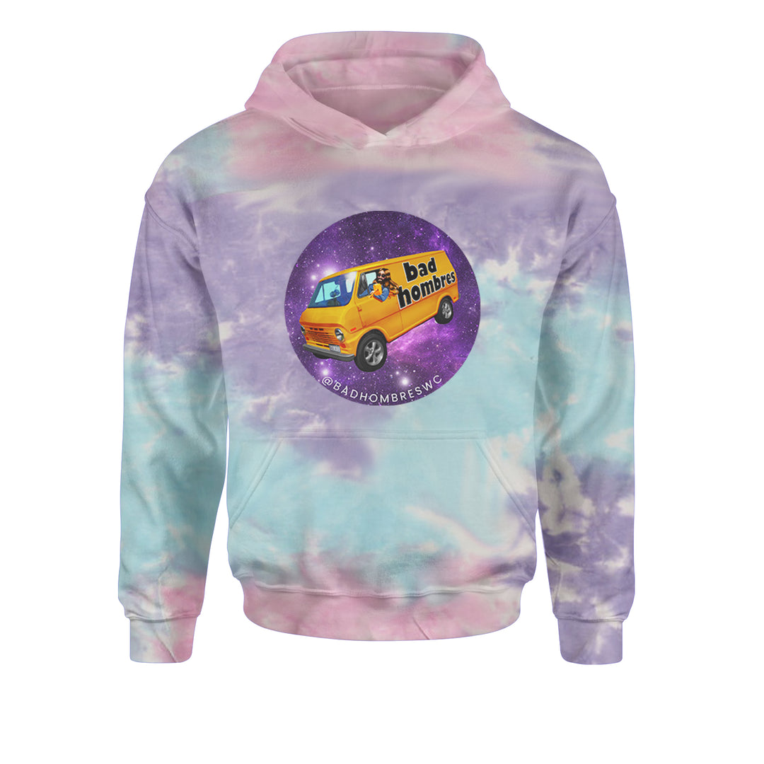 Bad Hombres Space West Chester Band Youth-Sized Hoodie Tie-Dye Cotton Candy
