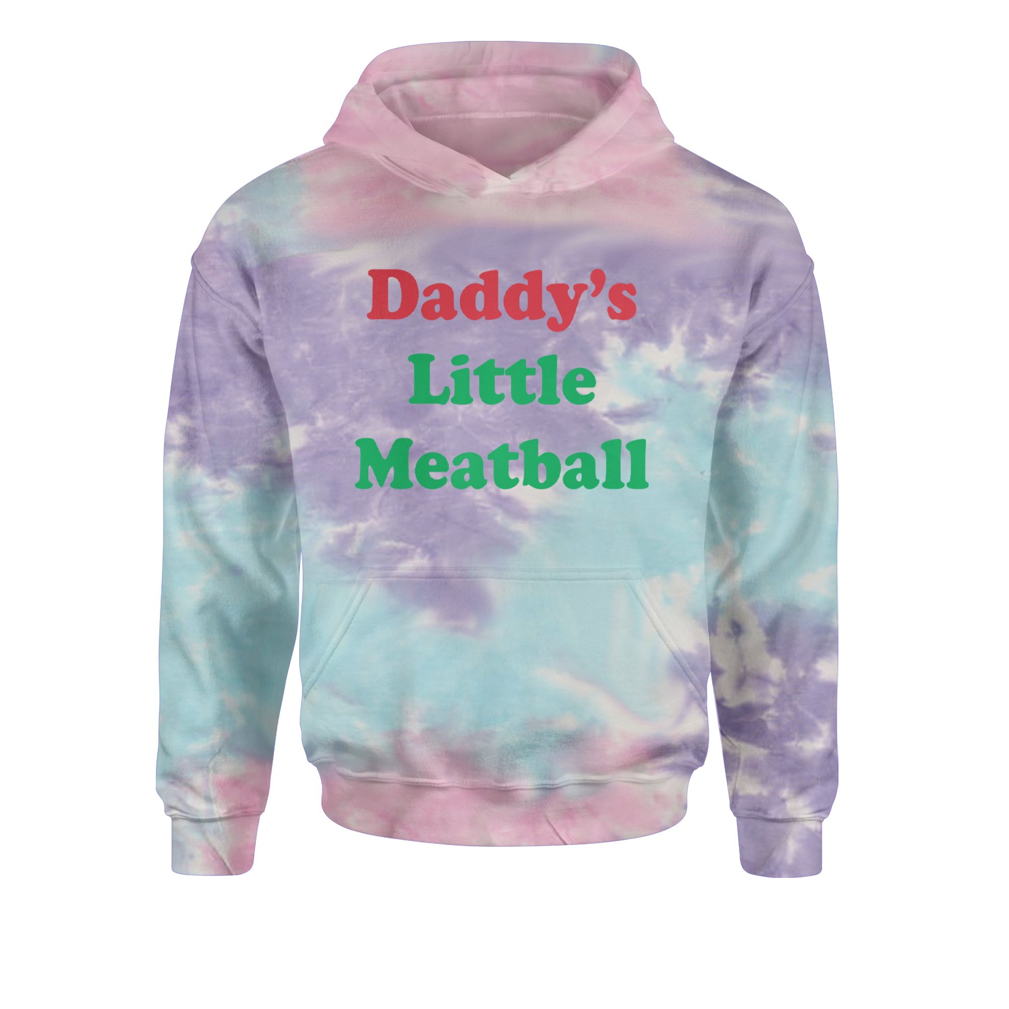 Daddy's Little Meatball Love Island Youth-Sized Hoodie Tie-Dye Cotton Candy