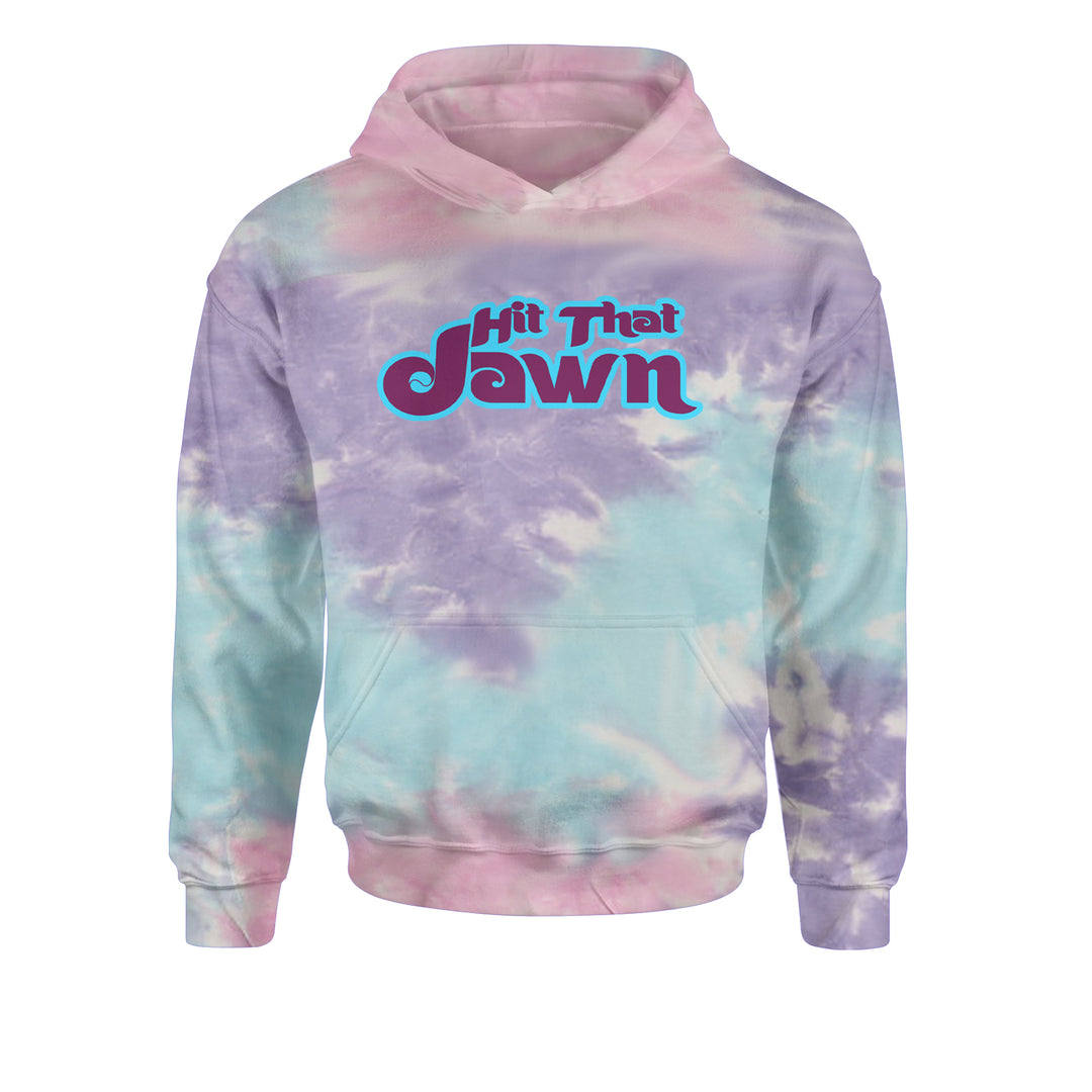 Hit That Jawn Philly Baseball Youth-Sized Hoodie Tie-Dye Cotton Candy