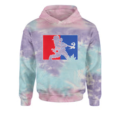 Batter Up Philly Baseball Phan Youth-Sized Hoodie Tie-Dye Cotton Candy