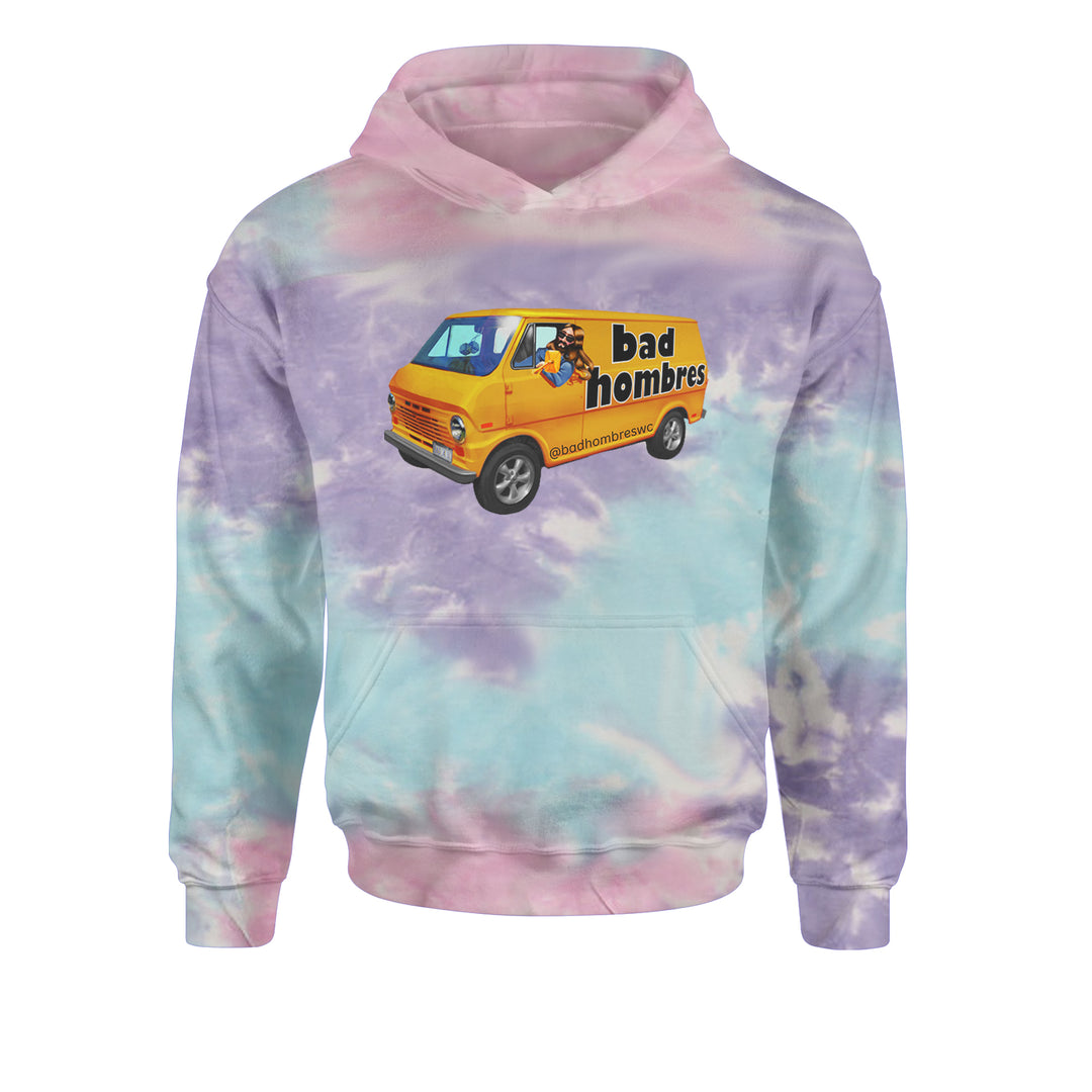 Bad Hombres Van West Chester Band Youth-Sized Hoodie Tie-Dye Cotton Candy