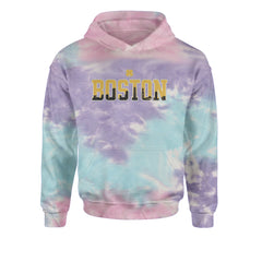 Boston City Pride Irish Youth-Sized Hoodie Tie-Dye Cotton Candy