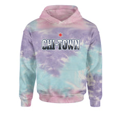 Chicago Chi-Town City Pride Youth-Sized Hoodie Tie-Dye Cotton Candy