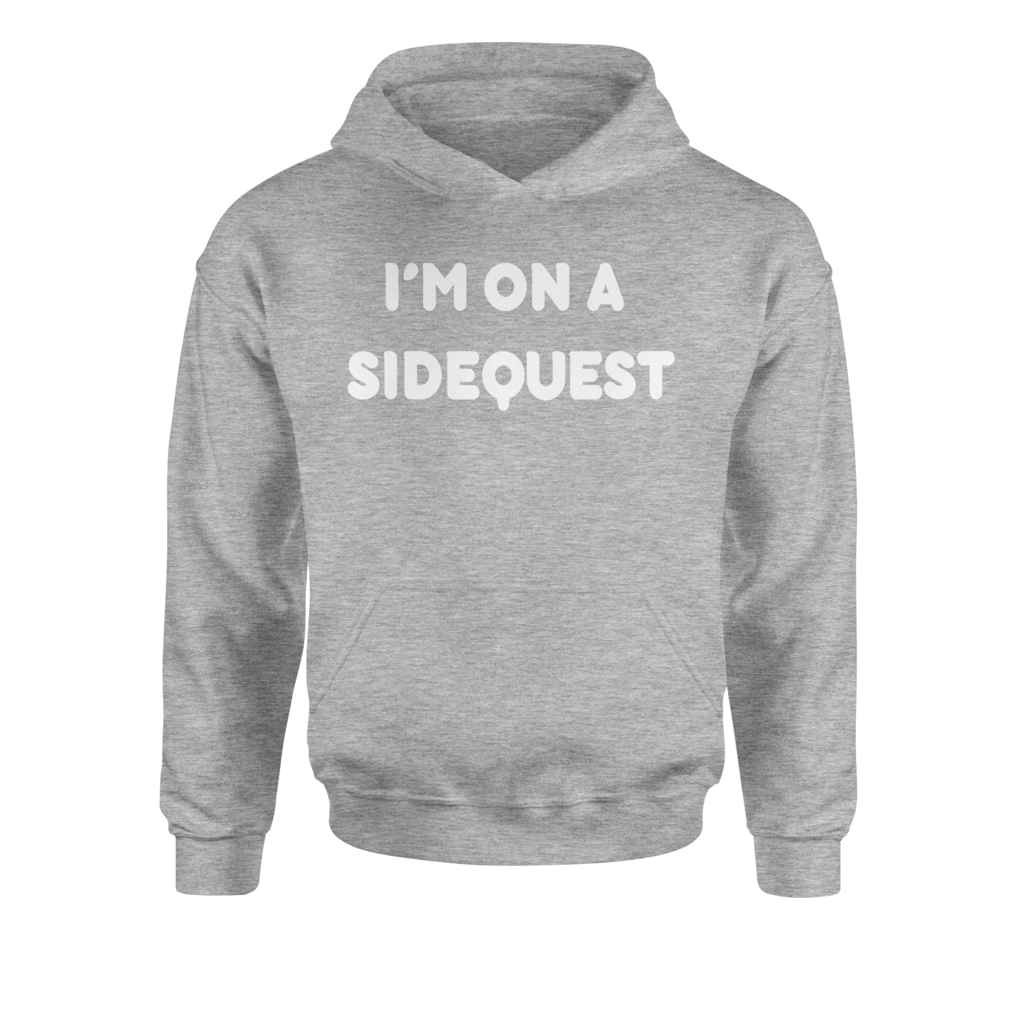 I'm On A Sidequest Festival Rave EDM Youth-Sized Hoodie Heather Grey