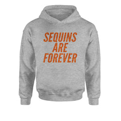 Sequins Are Forever Retro Glam Youth-Sized Hoodie Heather Grey