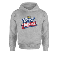 Trust The Throne Crown Philly Hoops Youth-Sized Hoodie Heather Grey