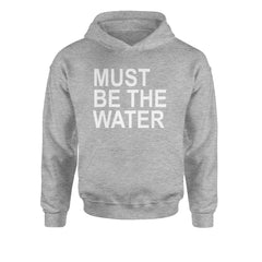 Must Be The Water Funny Racing Meme Youth-Sized Hoodie Heather Grey