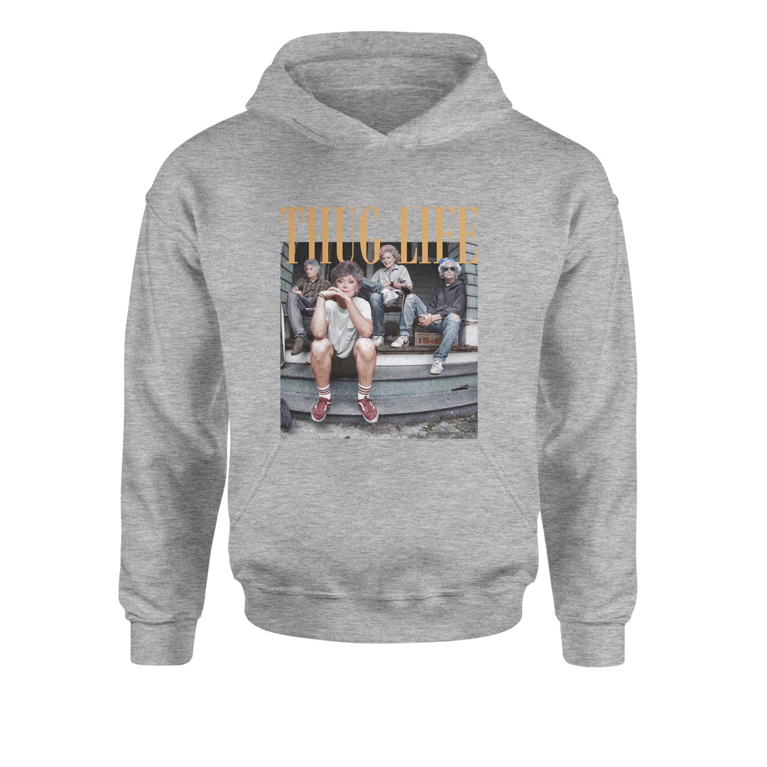 Golden Girls Thug Life Street Youth-Sized Hoodie Heather Grey