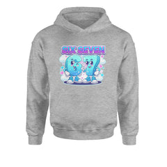 67 Six Seven Meme Kawaii Cloud Youth-Sized Hoodie Heather Grey