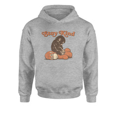 Punch Stay Kind Macaque Youth-Sized Hoodie Heather Grey