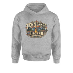 Tennessee Legend Country Music Dolly Youth-Sized Hoodie Heather Grey