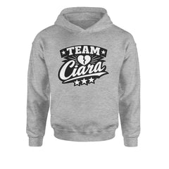 Team Ciara Scamanda Broken Heart Youth-Sized Hoodie Heather Grey