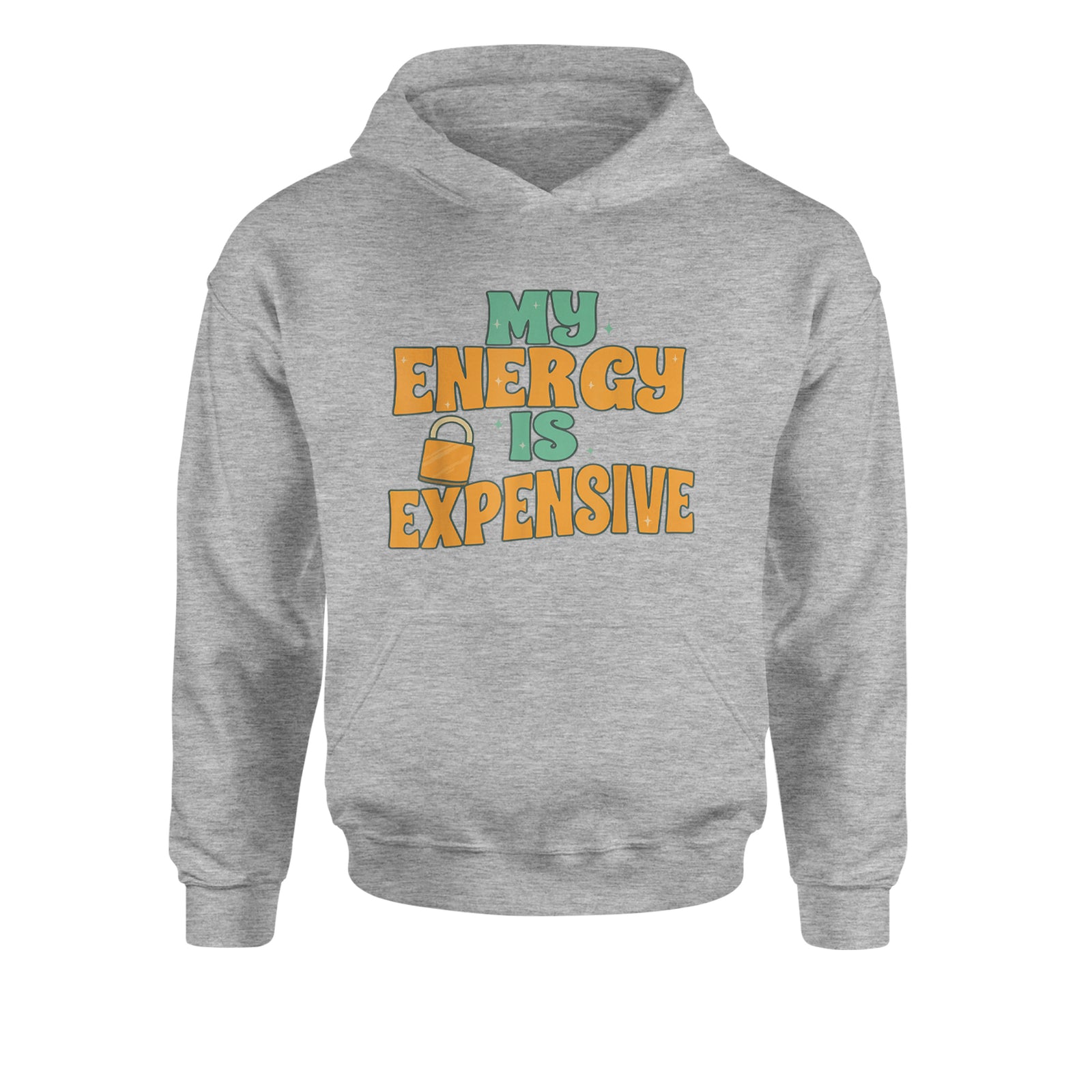 My Energy Is Expensive Self-Care Youth-Sized Hoodie Teal