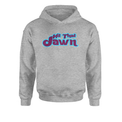 Hit That Jawn Philly Baseball Youth-Sized Hoodie Heather Grey